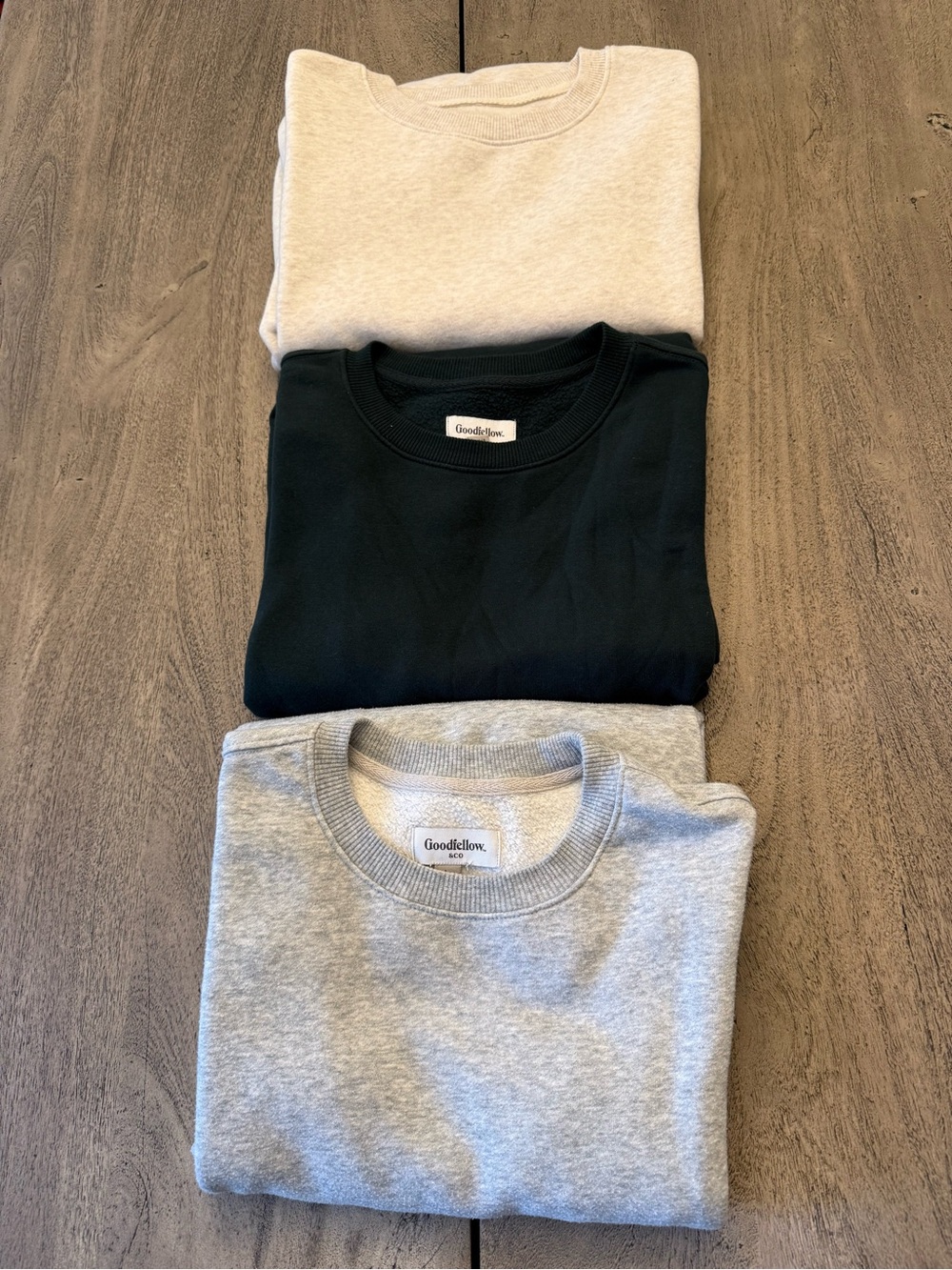 Lot of 3 - Goodfellow & Co. Men’s Crew Neck Sweatshirt